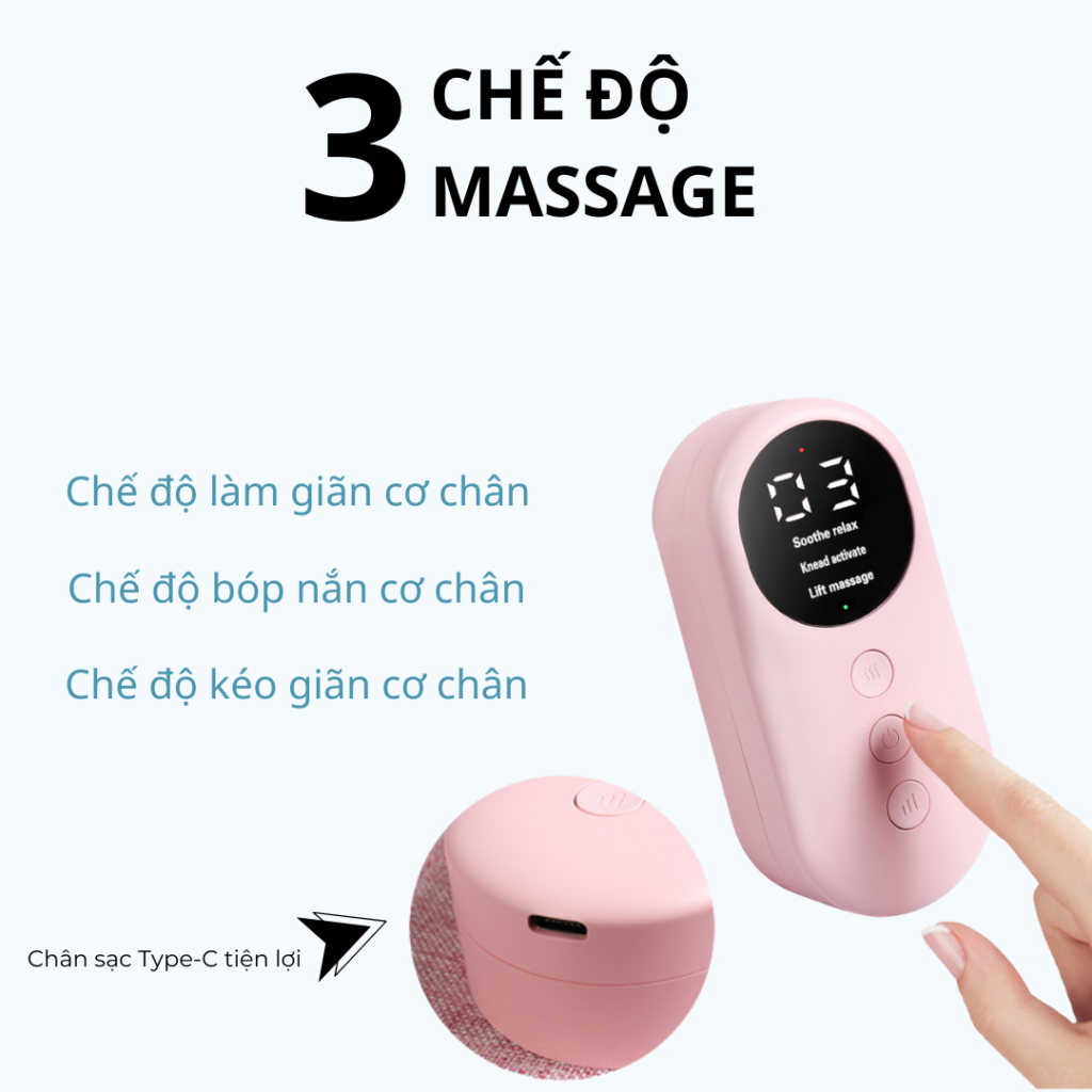 Máy Massage Bắp Chân Nén Túi Khí Chườm Nóng Cao Cấp